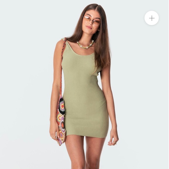 EDIKTED CHIA RIBBED OPEN BACK DRESS - Picture 4 of 5